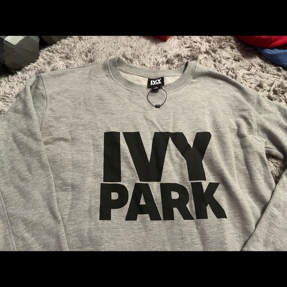 NWOT grey Ivy Park pullover sweater size M - Picture 2 of 3